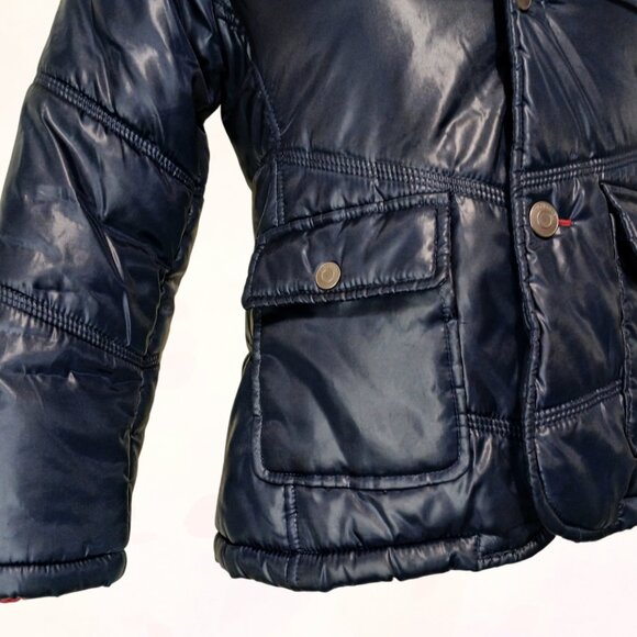 Tommy Hilfiger Big Kids NavyBlue Double Layer Puffer/Quilted Winter Jacket S8/12 - Picture 7 of 16